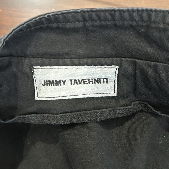 Made in Italy Jimmy Taverniti Vintage Y2K Black Military Cotton Jacket small - Picture 3 of 9
